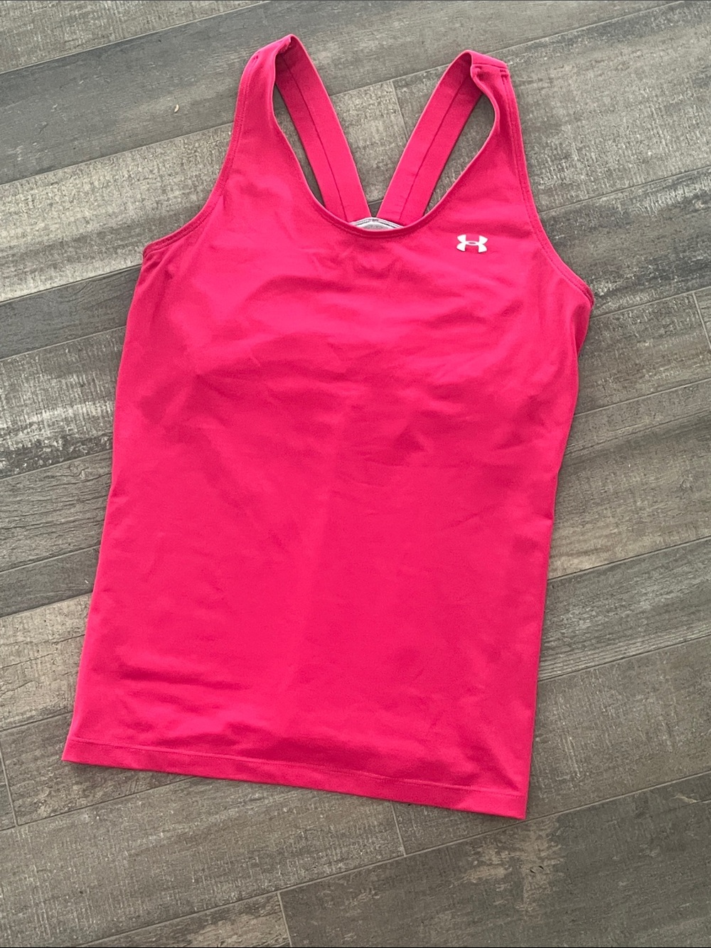 Under Armour Hot Pink Crossback Performance Tank